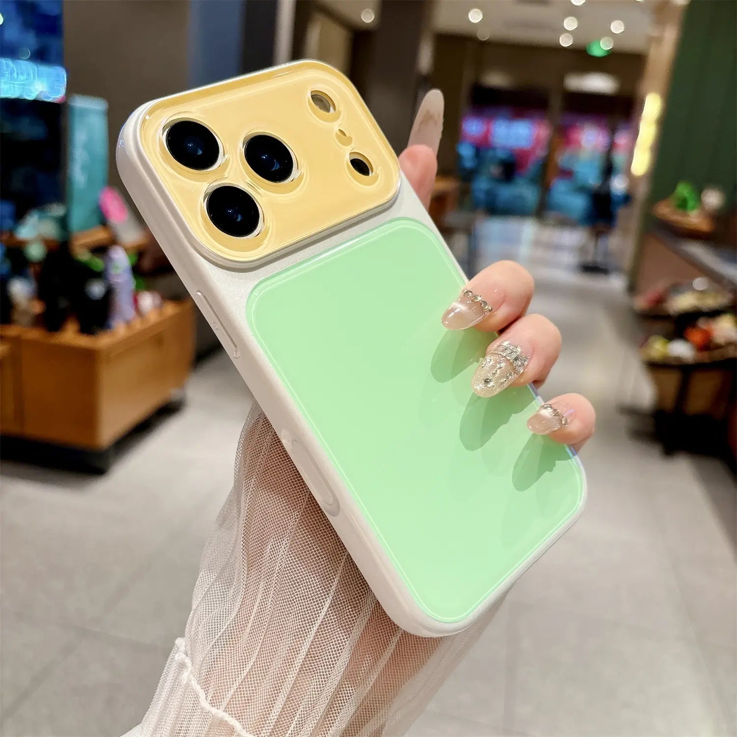 Vibrant Candy Contrast Color Phone Case for iPhone 17 Pro Max, 16, 15, 14 - Full Lens Protection with Shockproof TPU+PC Acrylic Design